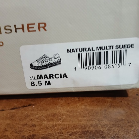 Marc FisheLtMarciaEspadrille Sneakers NaturalMulti SuedeStar EmbellishedWomen8.5 - Picture 7 of 7